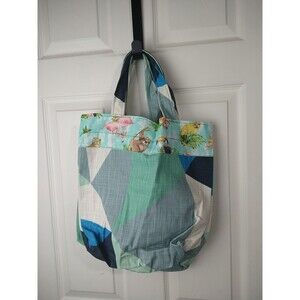 Handmade Tote/Shopping Bags New geometric tropical lined box corner 2 pk bags